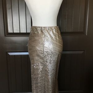 Sparkling Rosé Sequin Mermaid Skirt Large